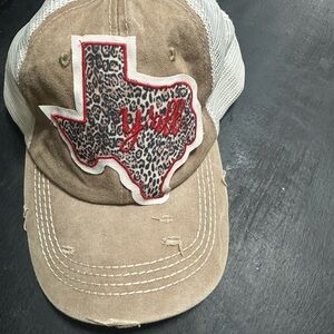 Southern junkie, Tan Texas Leopard Print Cap